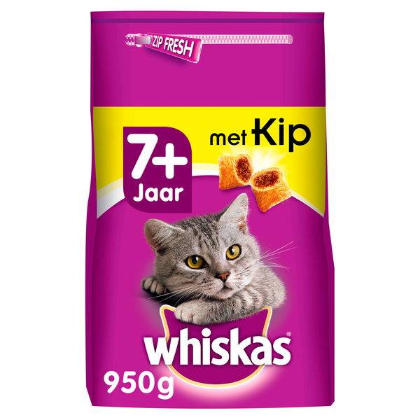 Afbeelding Whiskas Brokjes Senior Kip - Kattenvoer - 950 g door Petsplace.nl