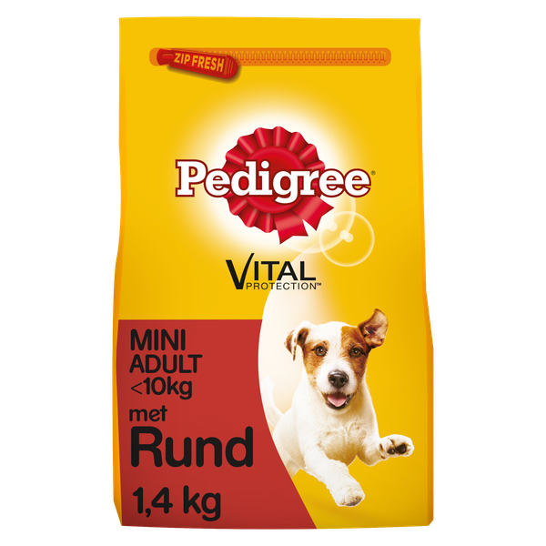 Afbeelding Pedigree Adult Mini Rund en Groenten hondenvoer 1.4 kg door Petsplace.nl