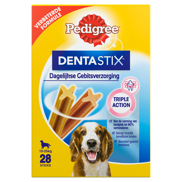 Afbeelding Dentastix Medium hondensnack 10-25 kg Omdoos (28 stuks) door Petsplace.nl