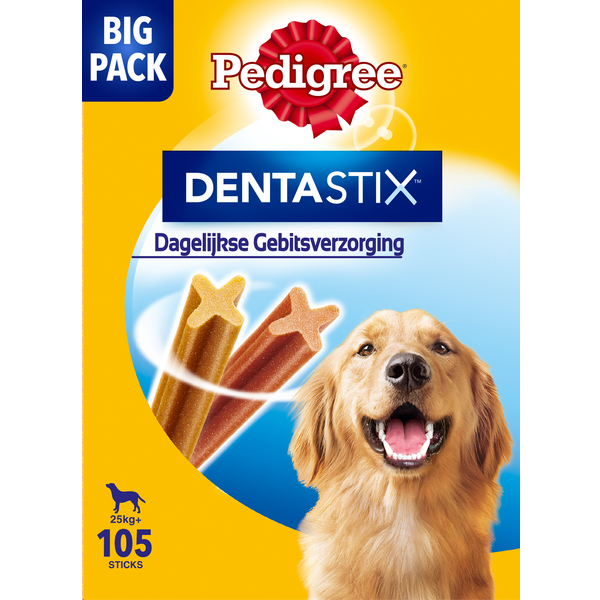 Afbeelding Pedigree Dentastix Big Pack - Hondensnacks - 105 stuks Maxi door Petsplace.nl