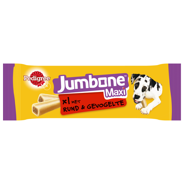 Afbeelding Pedigree Jumbone Maxi - Hondensnacks - Rund Gevogelte 180 g door Petsplace.nl