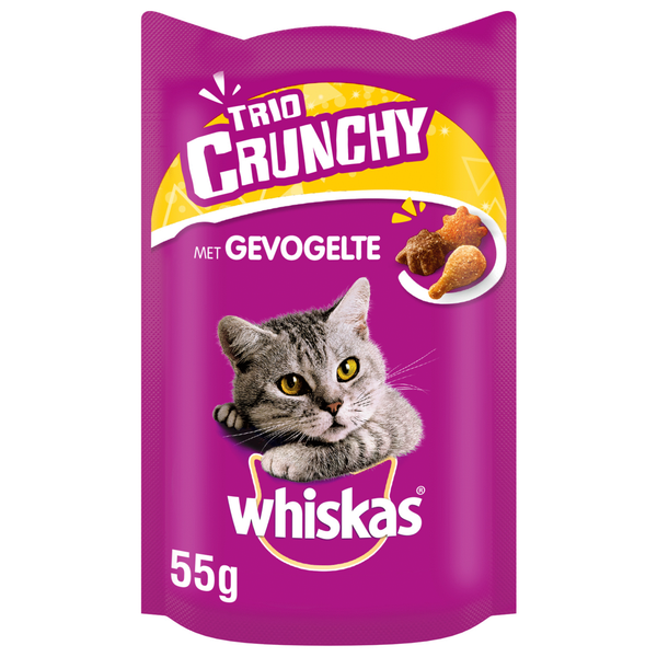 Afbeelding Whiskas Trio Crunchy - Kattensnack - Gevogelte 55 g door Petsplace.nl