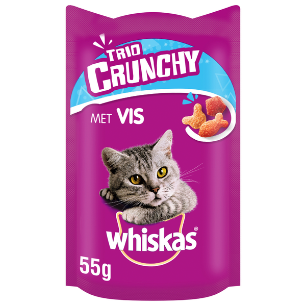 Afbeelding Whiskas Trio Crunchy - Kattensnack - Zeevruchten 55 g door Petsplace.nl