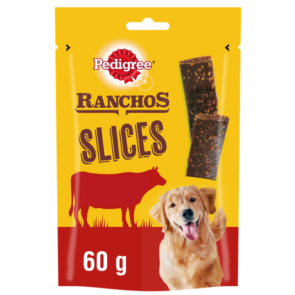 Afbeelding Pedigree Ranchos Slices - Hondensnacks - Rund 60 g door Petsplace.nl