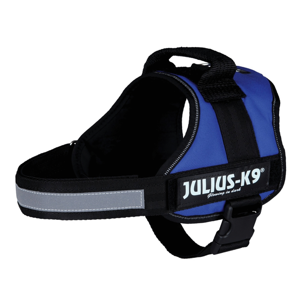 Julius k9 power-harnas voor hond / tuig voor voor labels blauw Maat m-l /58-76 cm