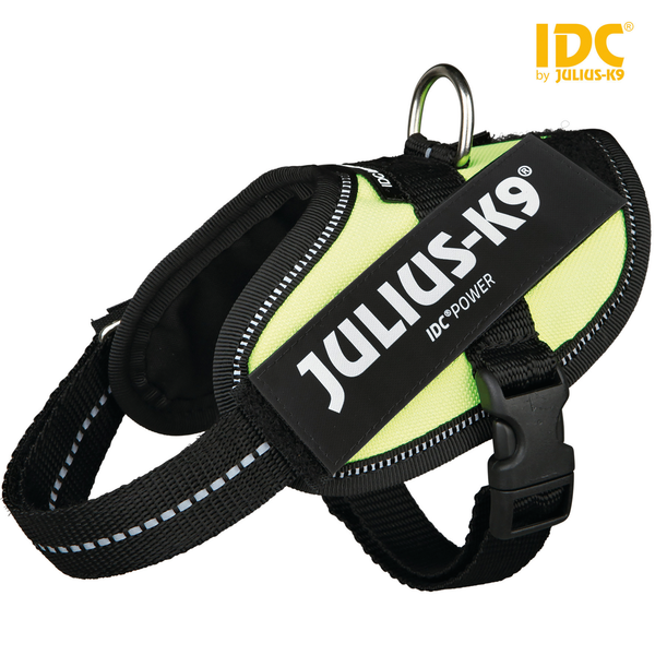 Julius-K9 Idc Powertuig Neon&Geel - Hondenharnas - 33-45x1.8 cm