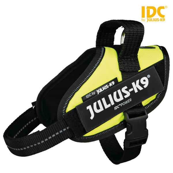 Julius-K9 Idc Powertuig Neon&Geel - Hondenharnas - 40-53x2.2 cm