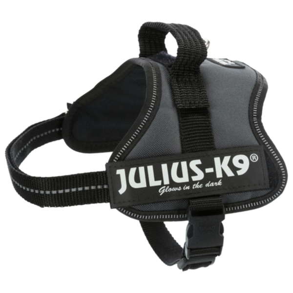 Julius-K9 Powerharness Antraciet - Hondenharnas - 40-53/2.2 cm