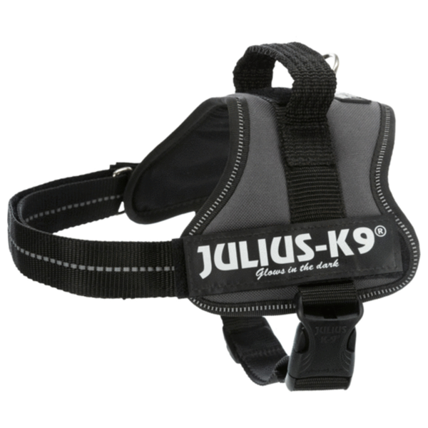 Julius-K9 Powerharness Antraciet - Hondenharnas - 51-67/2.8 cm