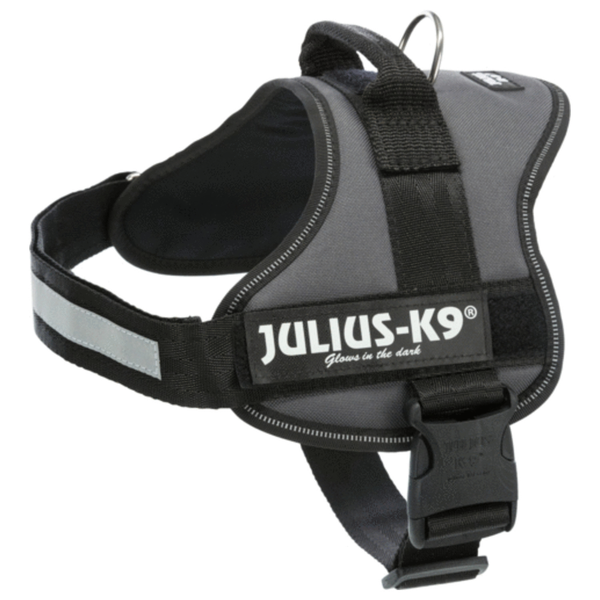 Julius-K9 Powerharness Antraciet - Hondenharnas - 58-76x4 cm