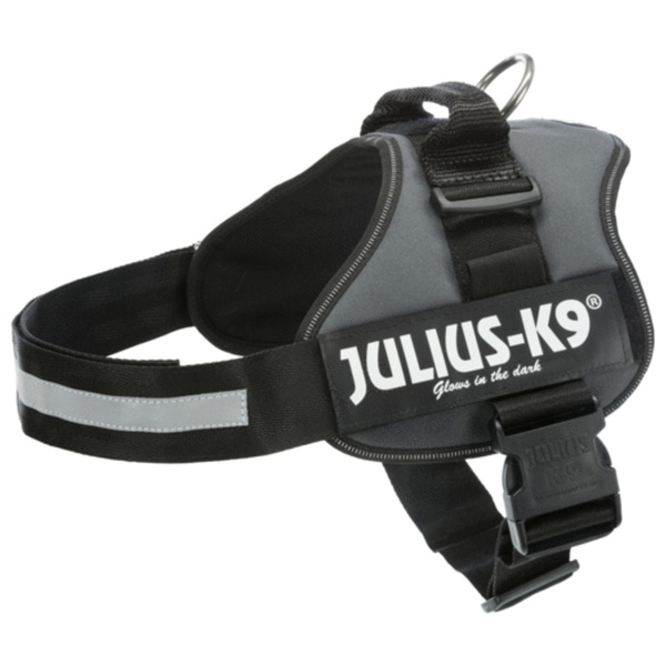 Afbeelding Julius-K9 Powerharness Antraciet - Hondenharnas - 66-85/5 cm door Petsplace.nl