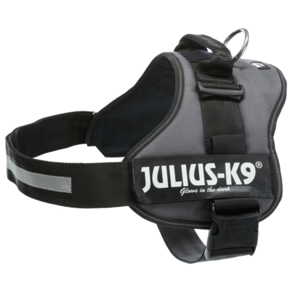 Julius-K9 Powerharness Antraciet - Hondenharnas - 82-116/5 cm