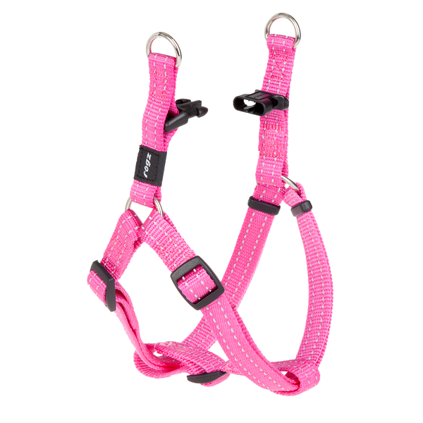 Rogz for dogs snake step-in tuig voor hond roze 16 mmx42-61 cm