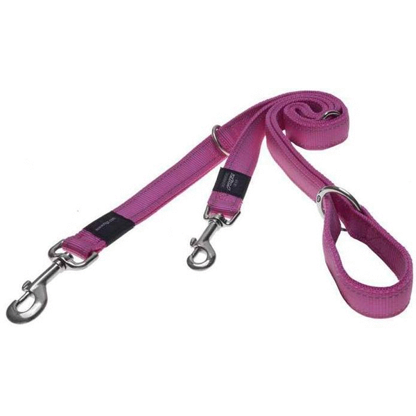 Rogz for dogs lumberjack multipurpose lijn voor hond roze 25 mmx1,6 mtr