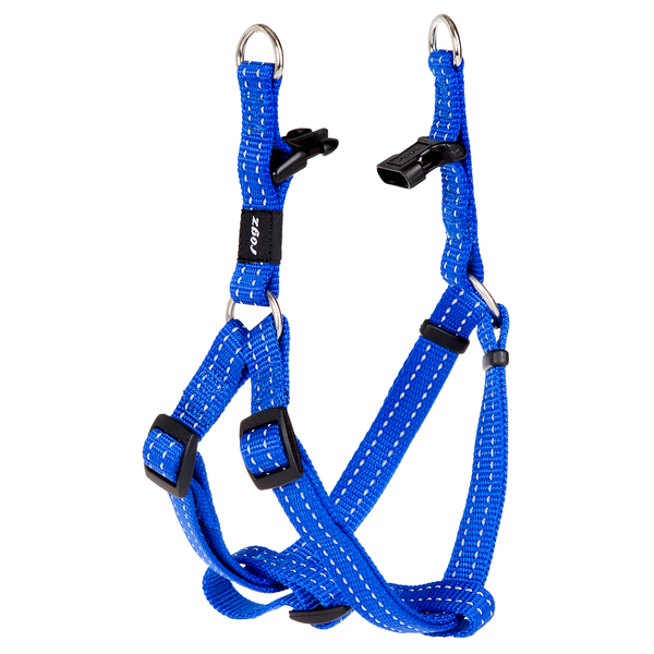 Afbeelding Rogz Snake Step-In H - Hondenharnas - 42-61x1.6 cm Blauw M door Petsplace.nl