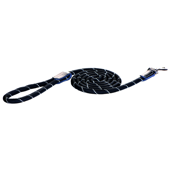 Rogz Rope Line Fixed Lead - Zwart - 180 cm / 9 mm