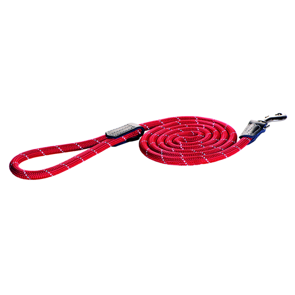 Rogz Rope Line Fixed Lead - Rood - 180 cm / 9 mm