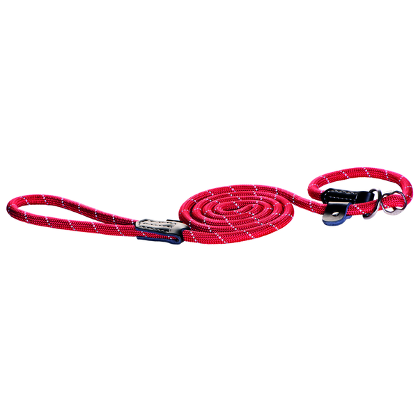 Rogz Rope Line Moxon Lead - Rood - Small - 180 cm / 9 mm