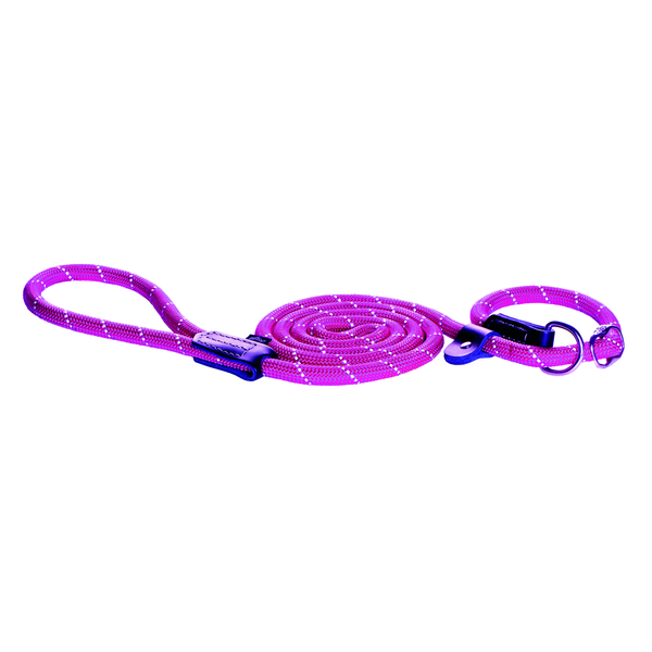 Rogz Rope Line Moxon Lead - Roze - Large - 180 cm / 12 mm