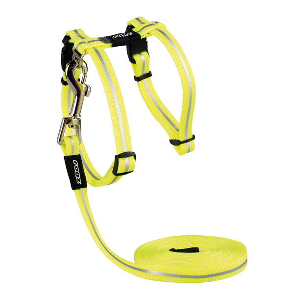 Rogz Alleycat Tuigje Met Looplijn Dayglo - Kattenharnas - 11.9x21.5 cm