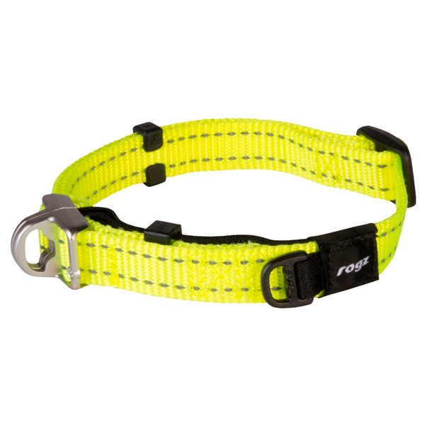 Afbeelding Rogz Snake Halsband - Hondenhalsband - 27-39x1.6 cm Geel M door Petsplace.nl