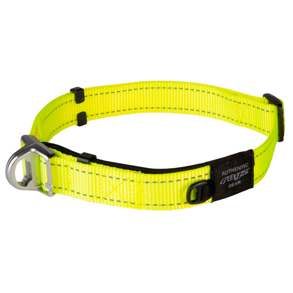 Rogz Lumberjack Safety Halsband - Hondenhalsband - 42-66x2.5 cm Geel Xl