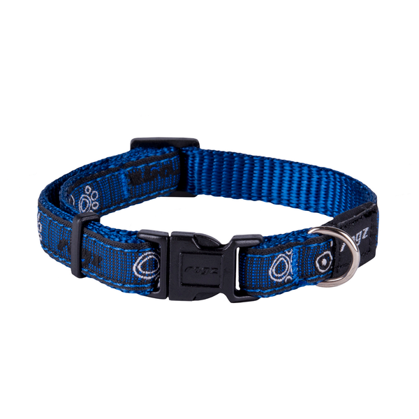 Afbeelding Rogz Jelly Halsband Paw - Hondenhalsband - Navy Small door Petsplace.nl