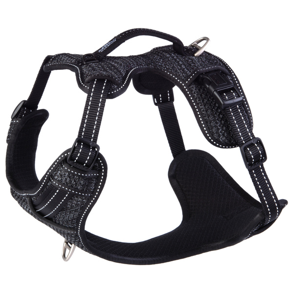 Rogz Explore Tuig Gevoerd Zwart - Hondenharnas - 53-73 cm