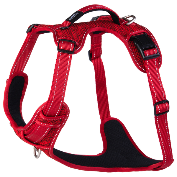 Rogz Explore Tuig Gevoerd Rood - Hondenharnas - 66-95 cm