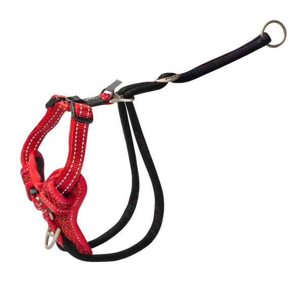 Rogz Utility Stop Pull Tuig Rood - Hondenharnas - 32-52x1.6 cm