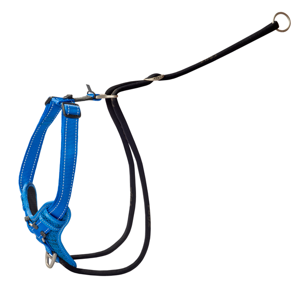 Rogz Utility Stop Pull Tuig Blauw - Hondenharnas - 60-100x2.5 cm