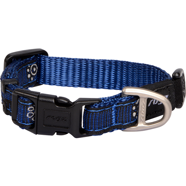 Afbeelding Rogz Fancy Halsband Paw - Hondenhalsband - Navy X-Small door Petsplace.nl