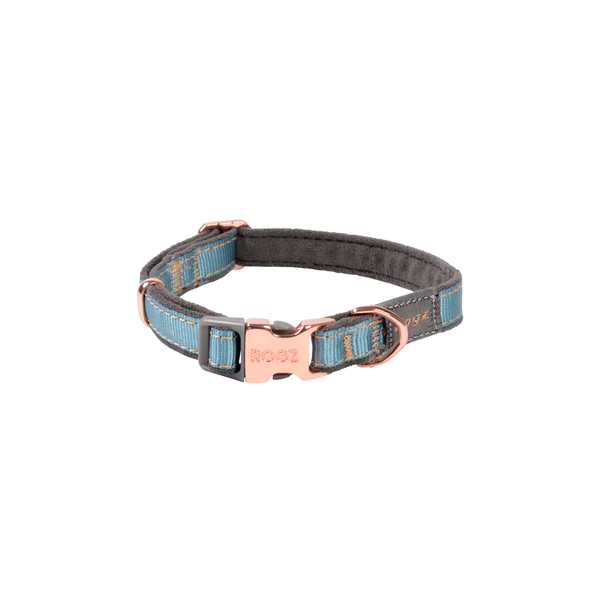 Afbeelding Rogz Urban Halsband Turquoise&Grijs&Rosé - Hondenhalsband - S door Petsplace.nl