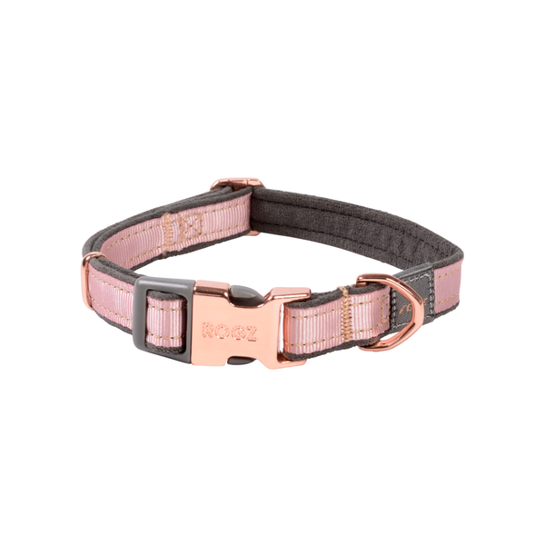 Afbeelding Rogz Urban Halsband Roze&Grijs&Rosé - Hondenhalsband - M door Petsplace.nl