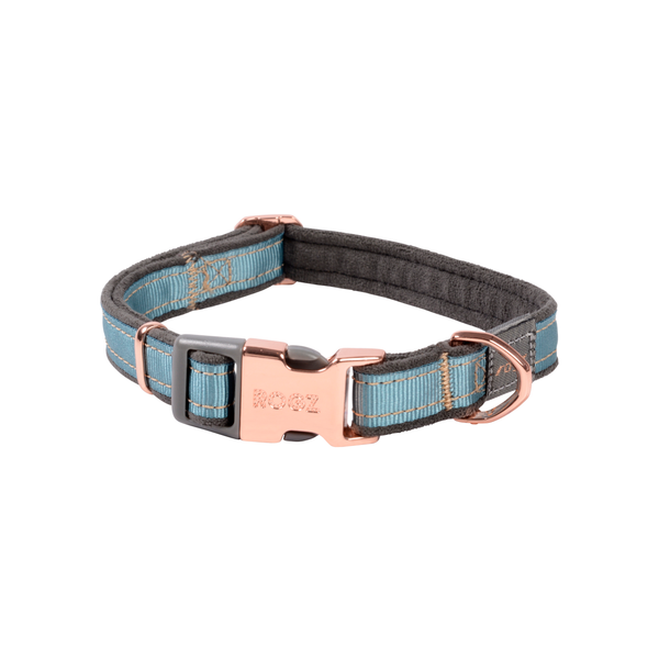 Rogz Urban Halsband Turquoise&Grijs&Rosé - Hondenhalsband - M