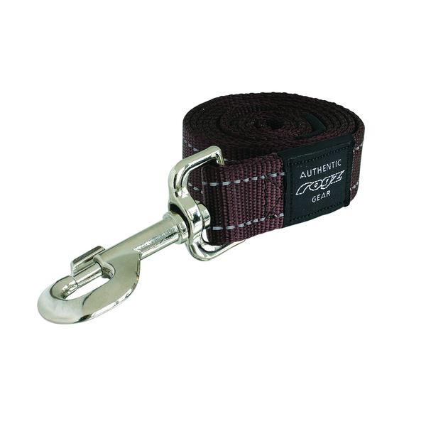 Afbeelding Rogz for dogs lumberjack long lijn voor hond choco 25 mmx1,8 mtr door Petsplace.nl