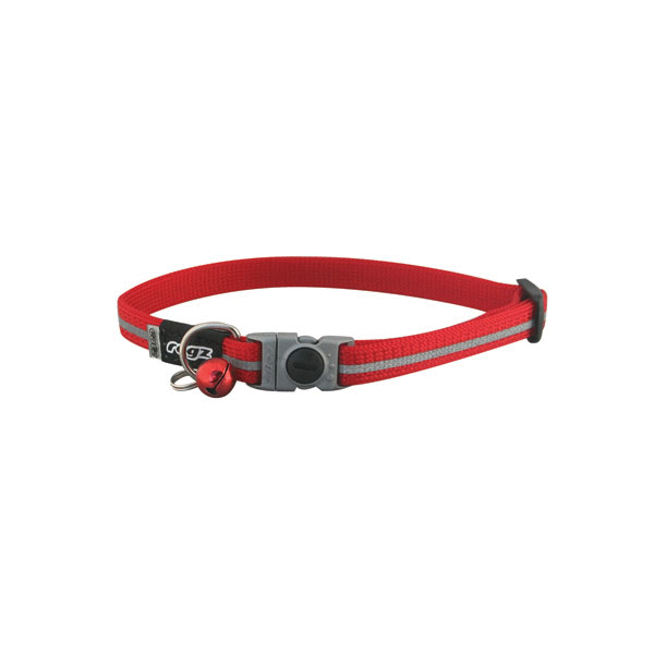 Rogz Alleycat Halsband Rood - Kattenhalsband - 4.1x23.6 cm