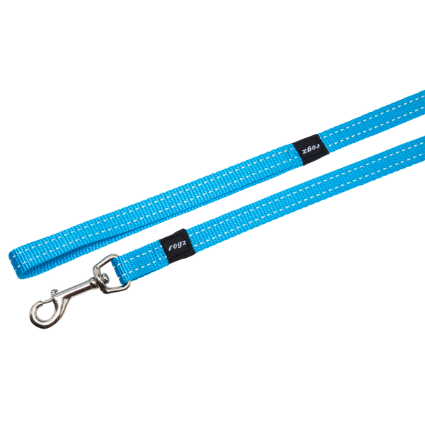 Rogz for dogs snake long lijn voor hond turquoise 16 mmx1,8 mtr