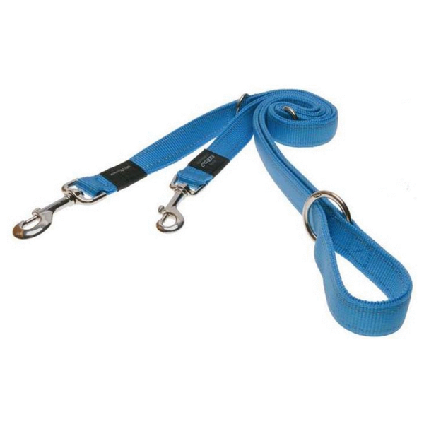 Afbeelding Rogz Snake Lijn Multi-Purpose - Hondenriem - 1.8 m Turquoise M door Petsplace.nl
