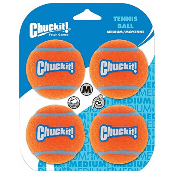 Chuckit tennisbal Medium 6 cm 4 st