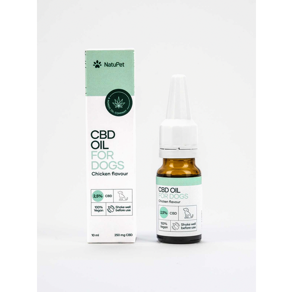 Afbeelding Natupet Cbd Oil For Dogs 2.5% Kip - Hennepolie - 10 ml door Petsplace.nl