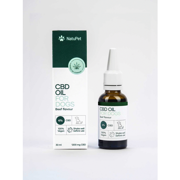 Afbeelding Natupet Cbd Oil For Dogs 4% Rund - Hennepolie - 30 ml door Petsplace.nl