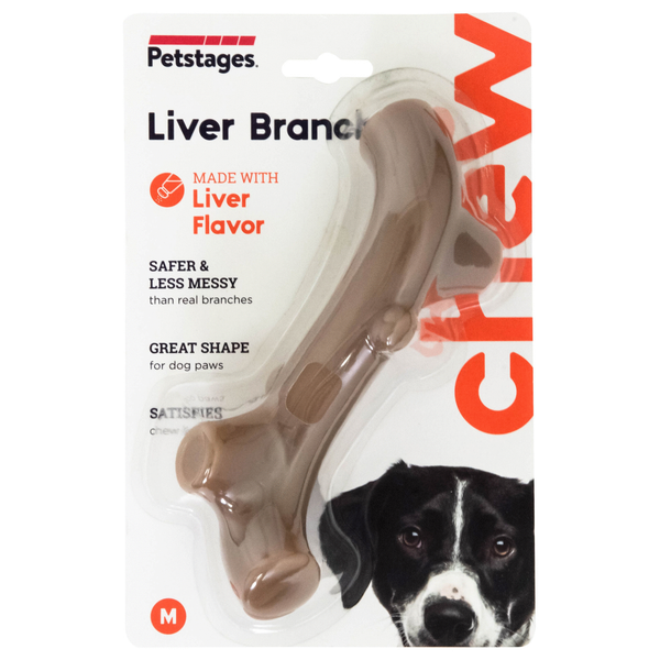 Afbeelding Petstages Liver Branch Kauwbot Bruin - Hondenspeelgoed - M door Petsplace.nl