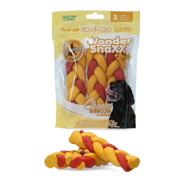 Afbeelding Wonder Snaxx Braid Kaas En Spek door Petsplace.nl