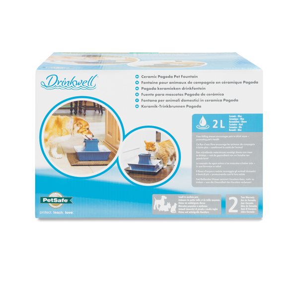 Petsafe Keramische Drinkfontein - Kattendrinkbak - 21x27 cm Blauw