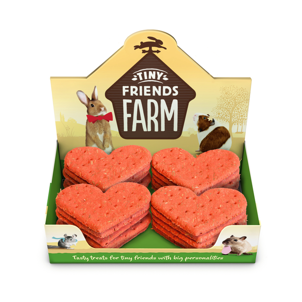Tiny Friends Farm Giant Hearts - Knaagdiersnack - 20 g per stuk