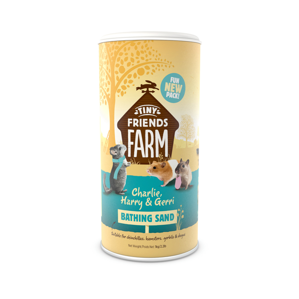 Afbeelding Tiny Friends Farm Badzand - Vachtverzorging - 1 kg door Petsplace.nl