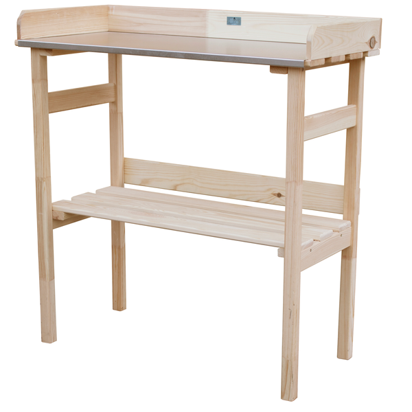 Estwood Oppot Tafel Met Zinken Blad - Kweekbenodigdheden - 78x36.5x82.5 cm 5.6 kg Zink Natural