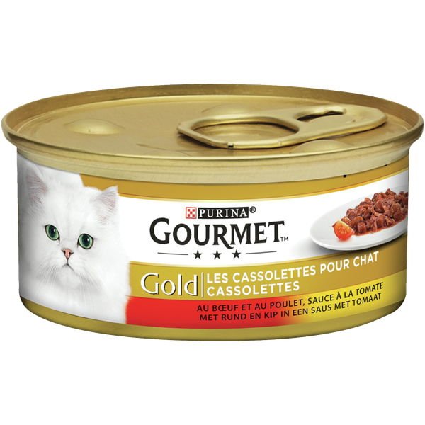 Afbeelding Gourmet Gold Cassolettes Rund 24x85 Gr door Petsplace.nl