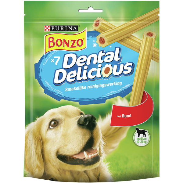 Afbeelding Bonzo Dental Delicious - Hondensnacks - Rund 200 g Medium door Petsplace.nl